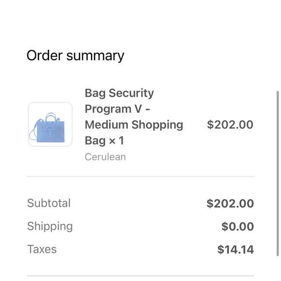 Medium Cerulean Telfar Shopping Bag - Picture 2 of 3